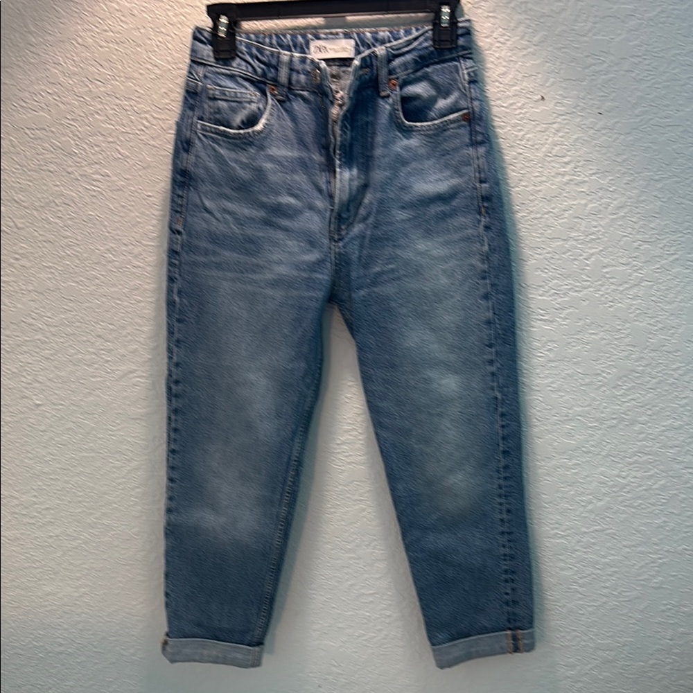Zara Blue Flare & Wide Leg Jeans